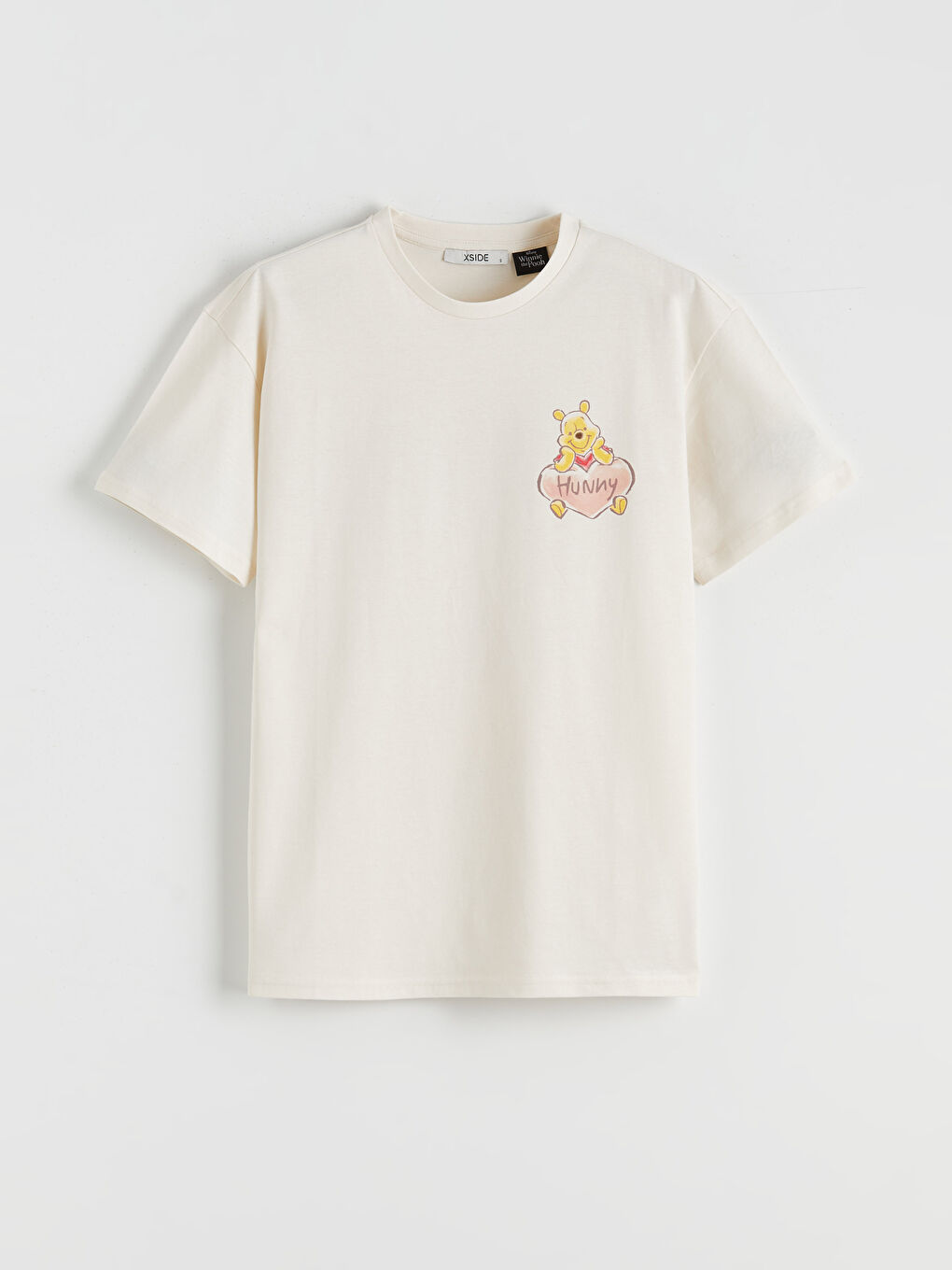 Crew Neck Winnie the Pooh Printed Women's T-Shirt-4
