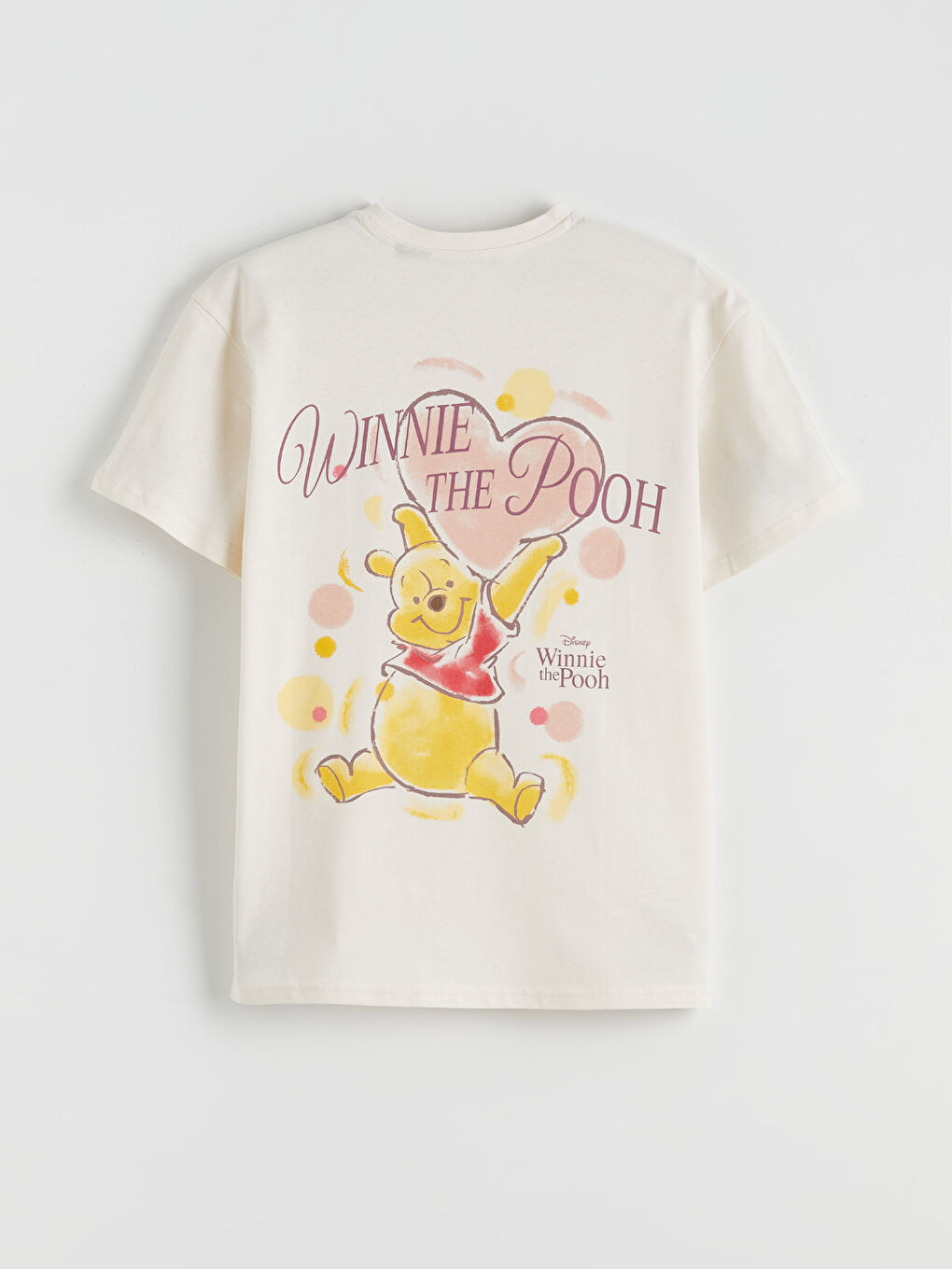 Crew Neck Winnie the Pooh Printed Women's T-Shirt-5