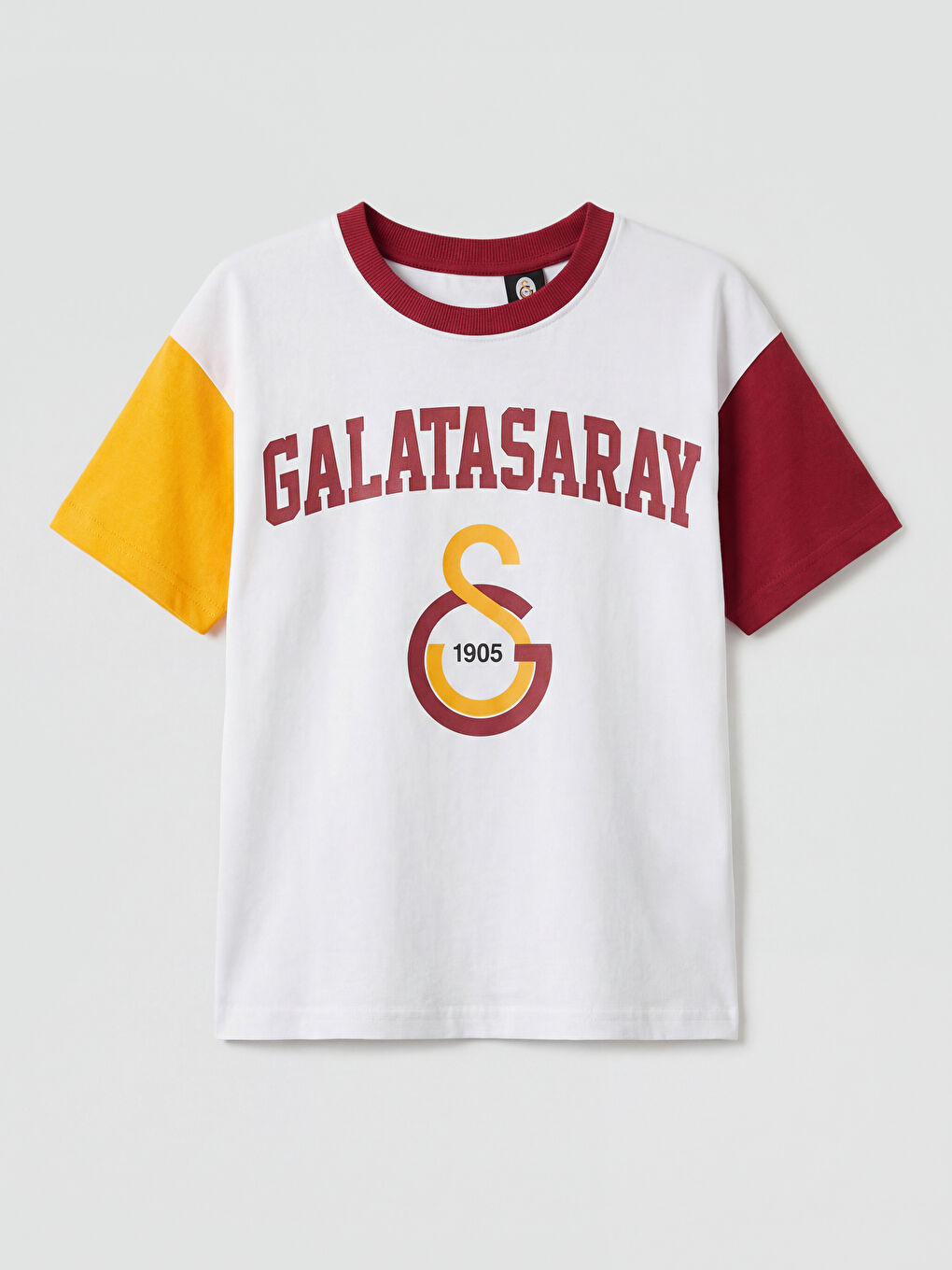 Beyaz Galatasaray Baskılı Erkek Çocuk Tişört ve Şort	-1