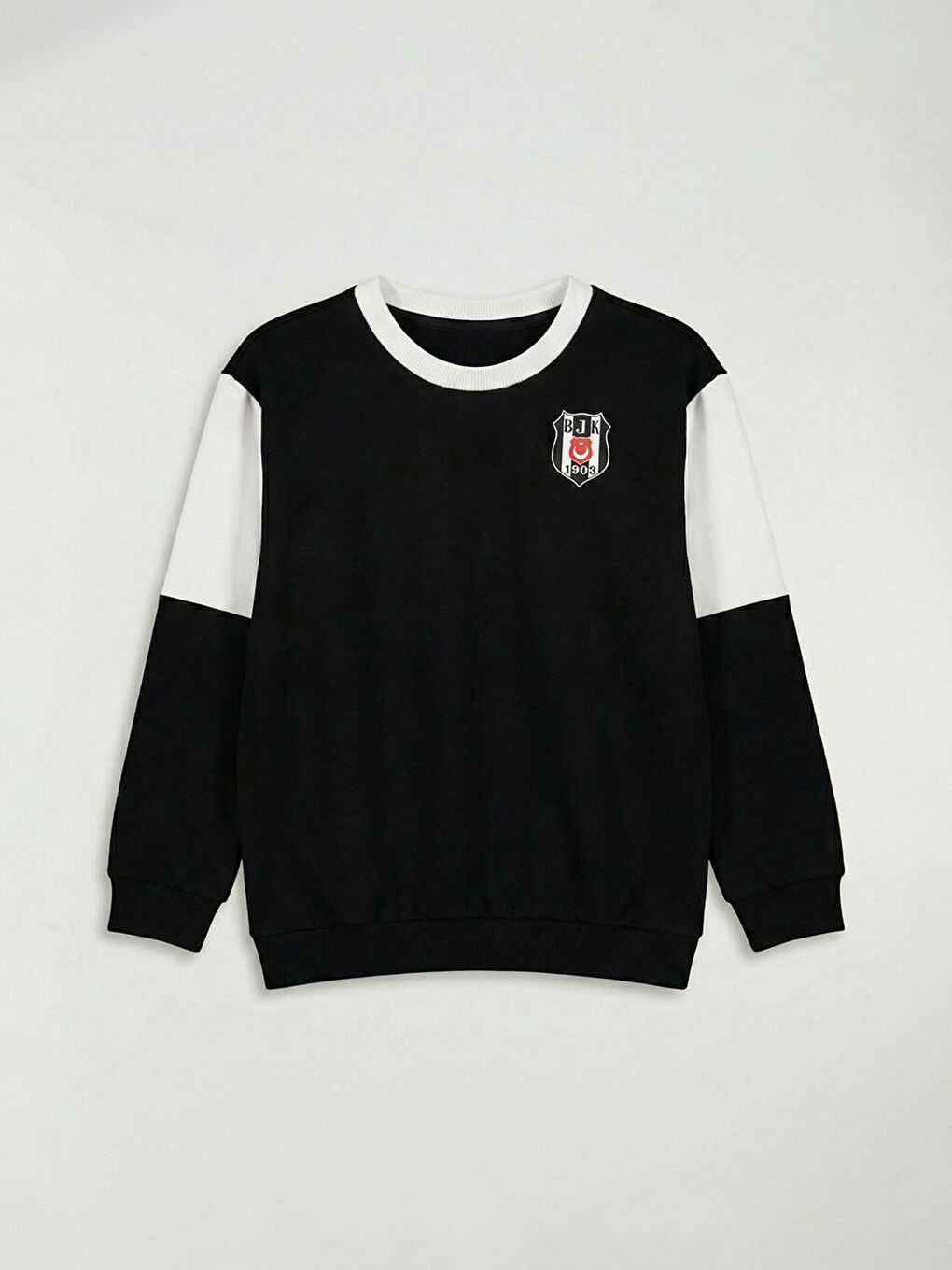 Siyah Beşiktaş Baskılı Erkek Çocuk Sweatshirt ve Eşofman Altı-1
