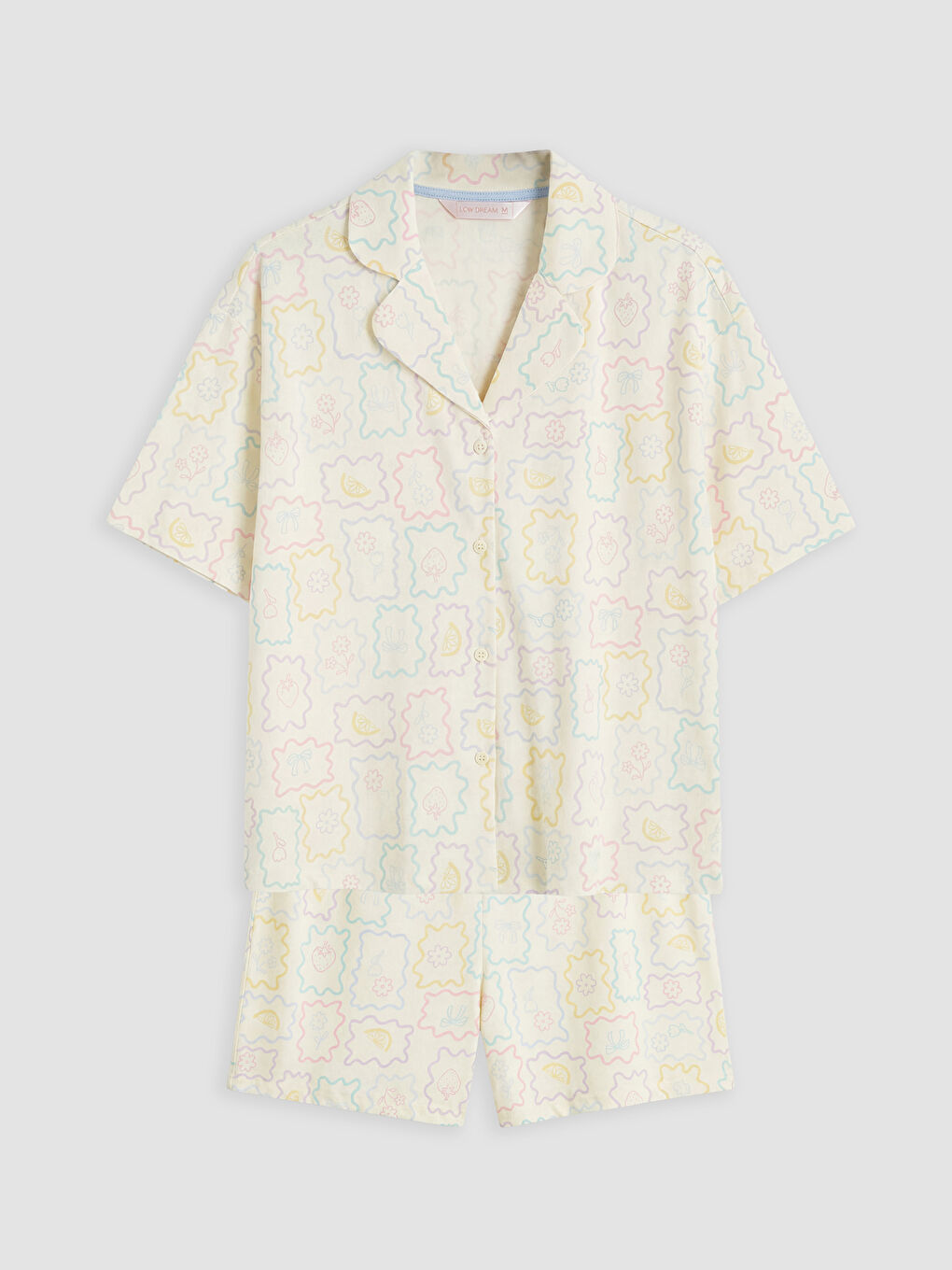 Жена Екрю Къс пижамен комплект