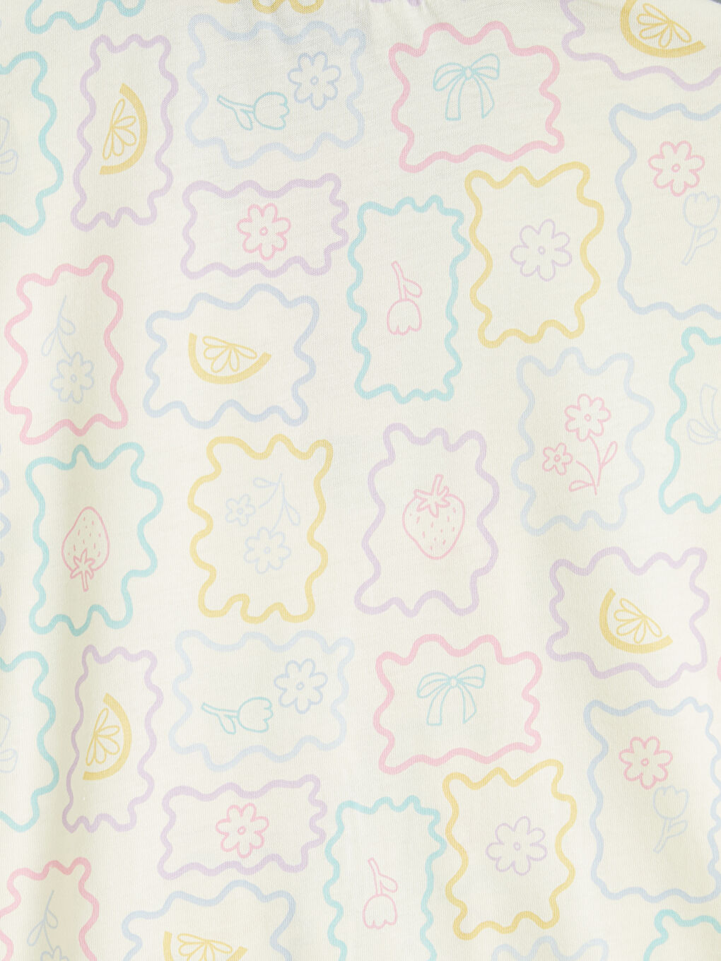 Жена Екрю Къс пижамен комплект-5