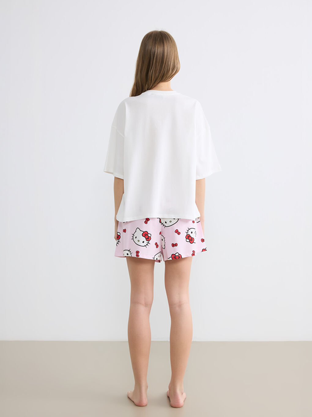 Žena RUŽIČASTA Kratki pidžama set-3