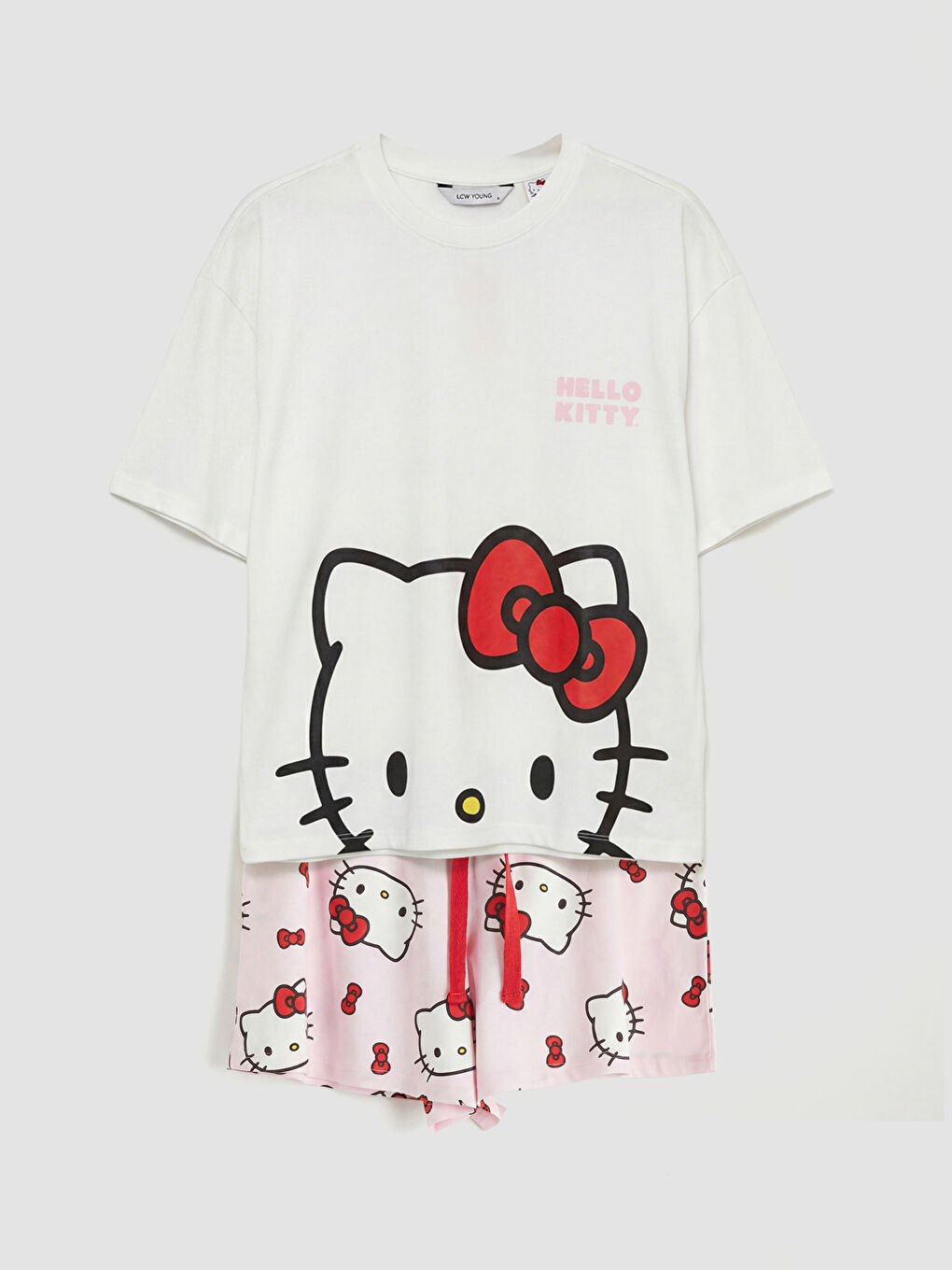 Žena RUŽIČASTA Kratki pidžama set-4