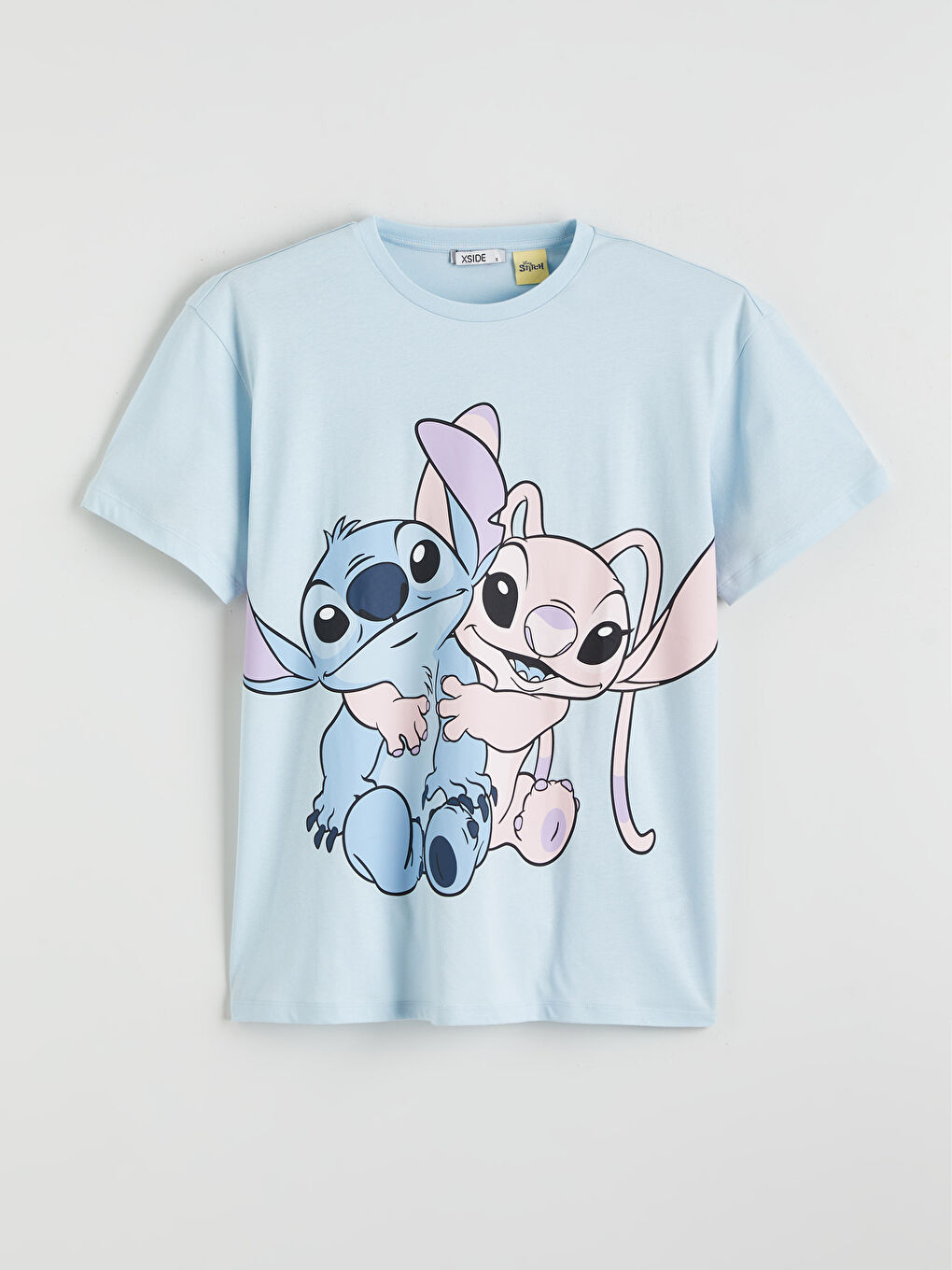 Stitch ve Angel Baskılı Kadın Tişört-4