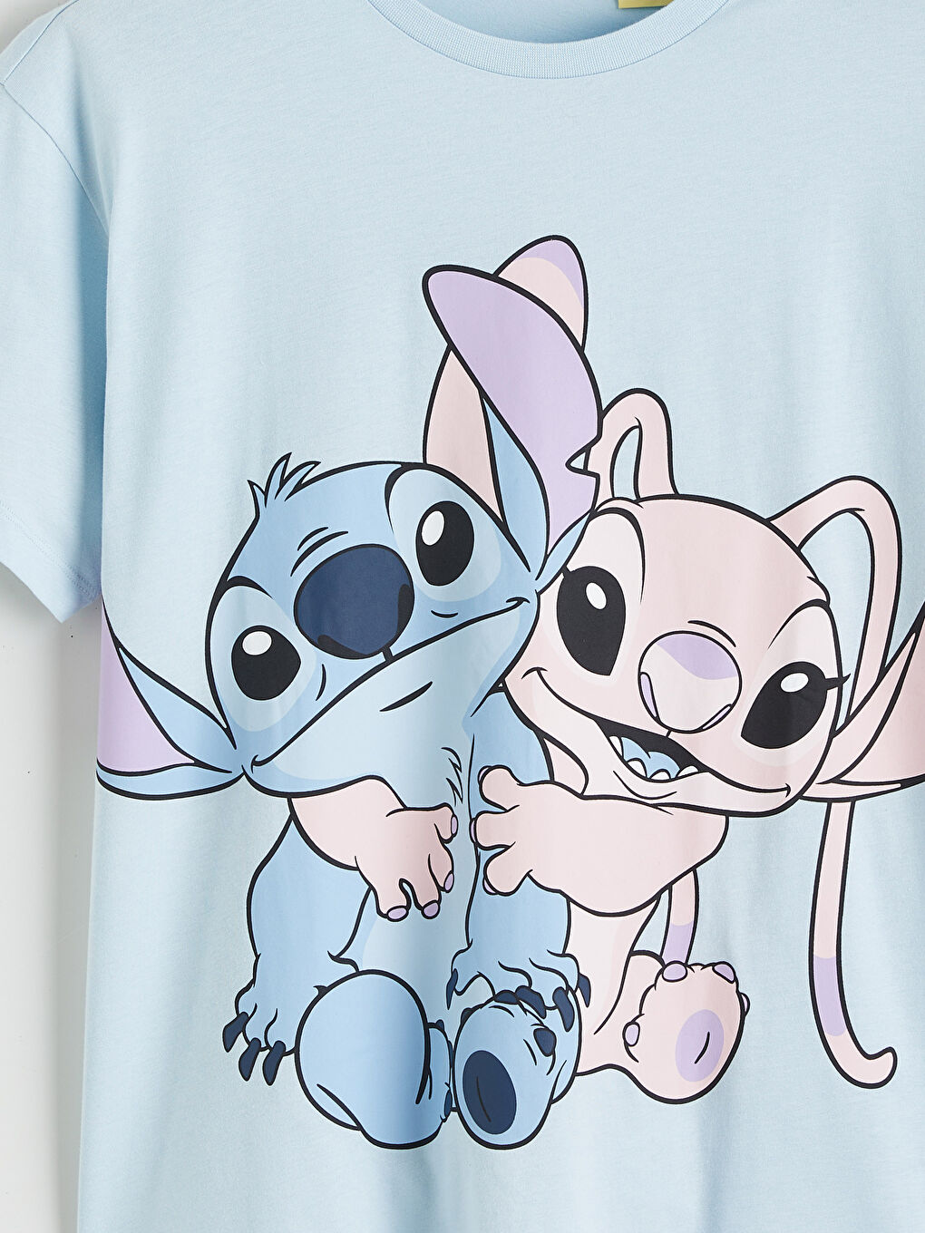 Stitch ve Angel Baskılı Kadın Tişört-5