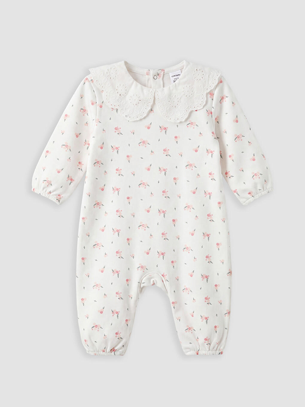 Floral Peter Pan Collar Baby Girl Romper-1