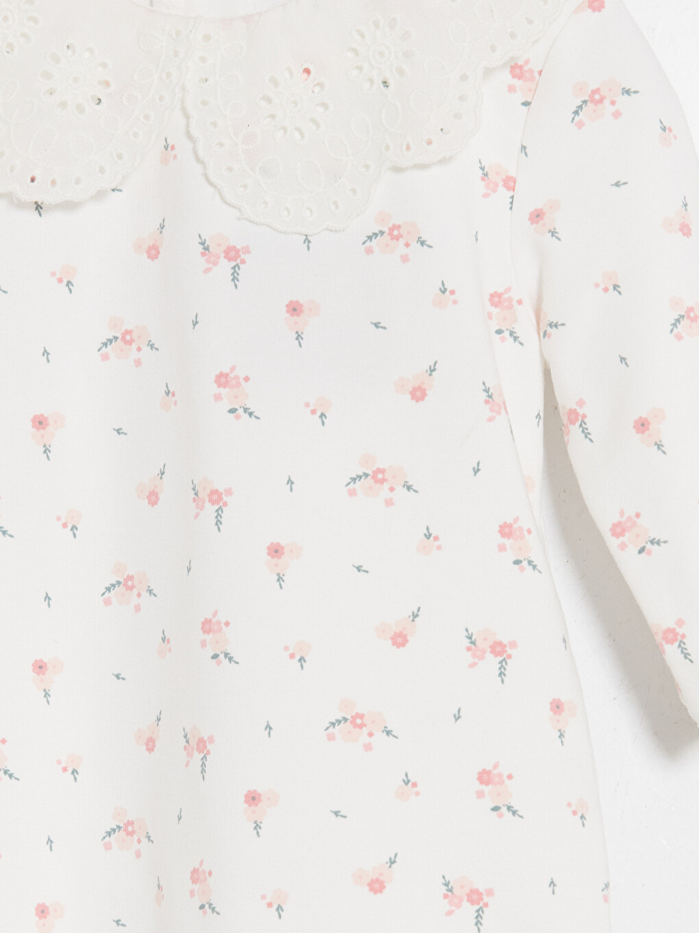Floral Peter Pan Collar Baby Girl Romper-3