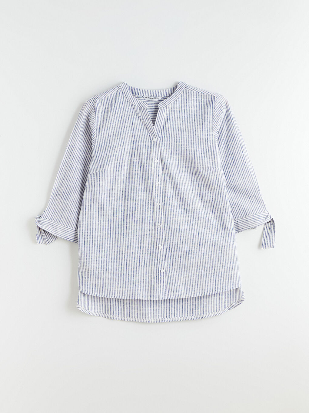 Plus Size Off-the-Shoulder Striped Women's Shirt-4