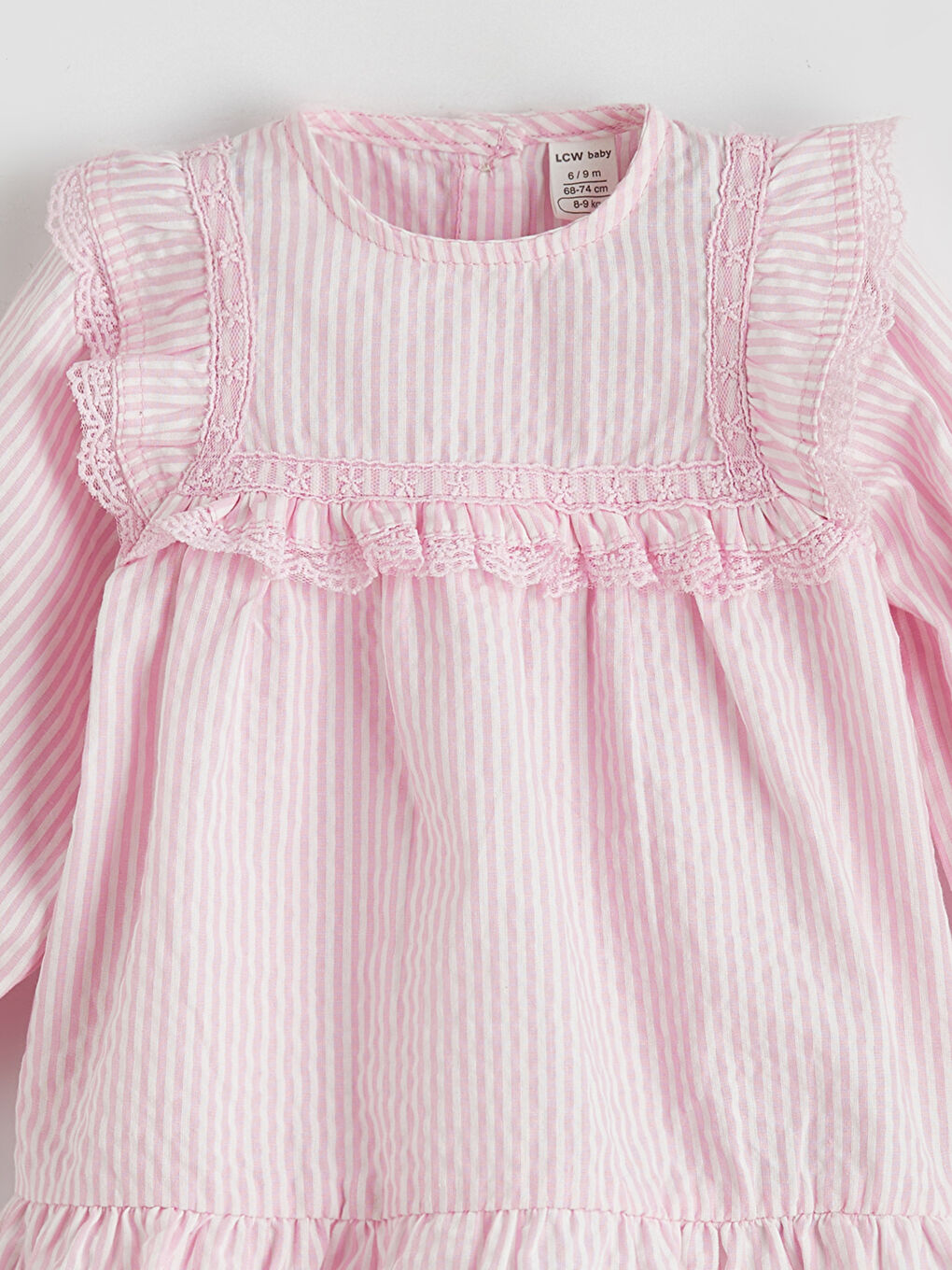 فستان بيج فاتح / ايكرو طفلة-1