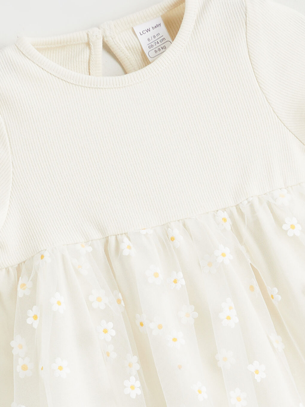 فستان بيج فاتح / ايكرو طفلة-1