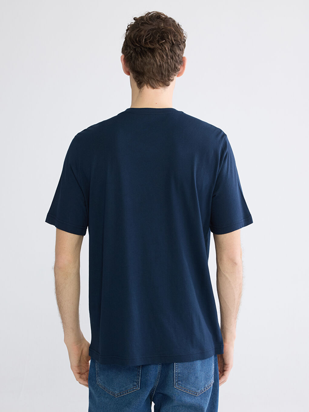 Men's V-Neck Jersey T-Shirt-3