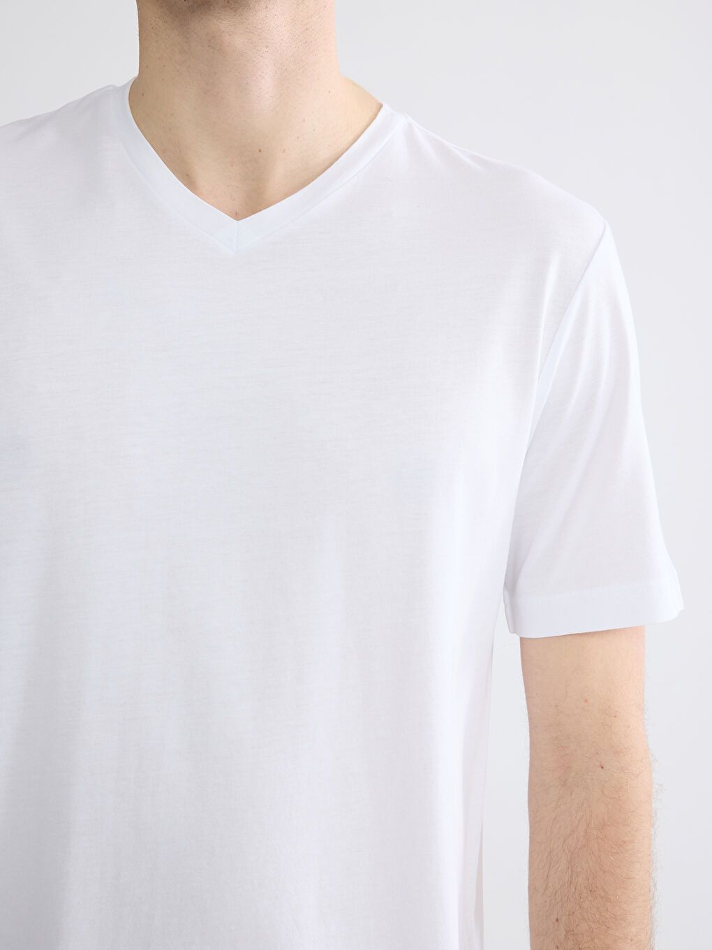 Men's V-Neck Jersey T-Shirt-2