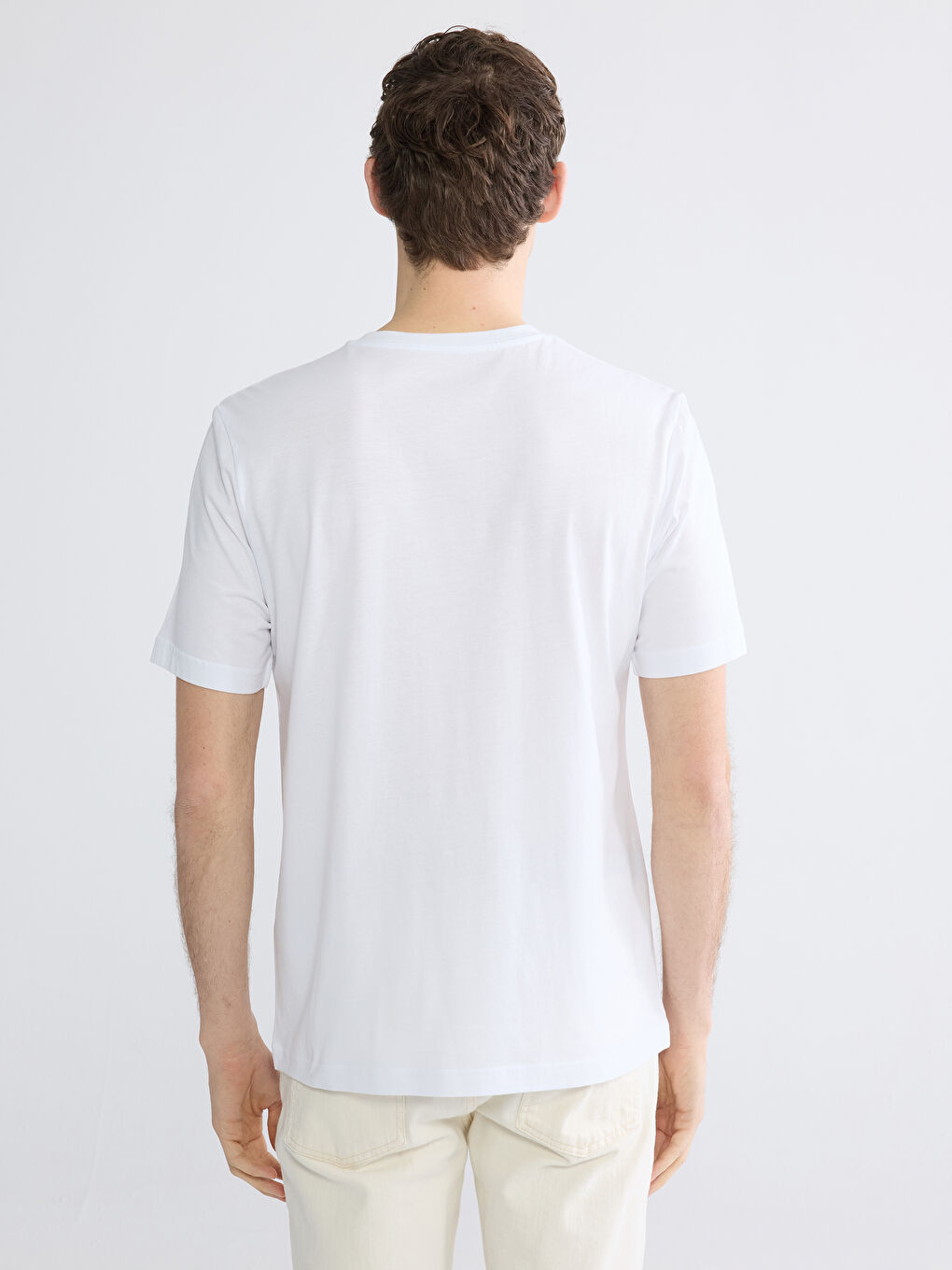 Men's V-Neck Jersey T-Shirt-3