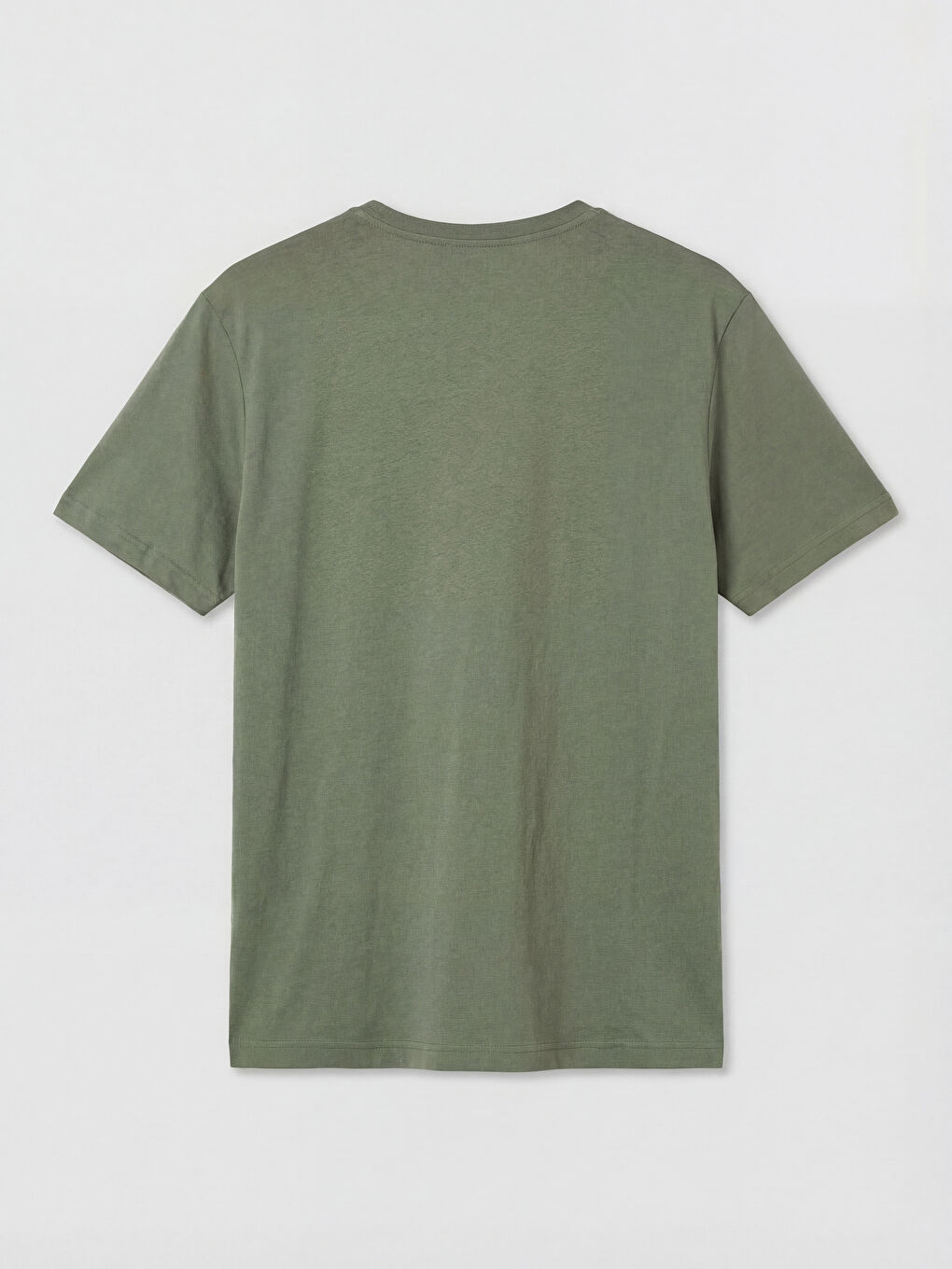 Haki V Yaka Erkek Soft Touch Tişört-1