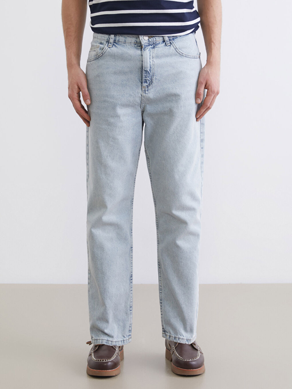 İndigo Loose Fit Erkek Jean Pantolon-3
