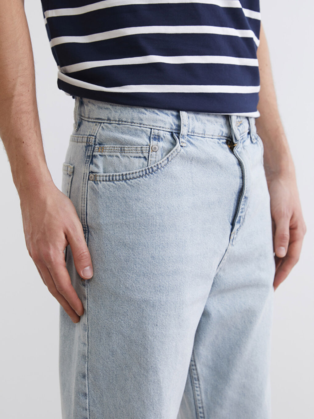 İndigo Loose Fit Erkek Jean Pantolon-4