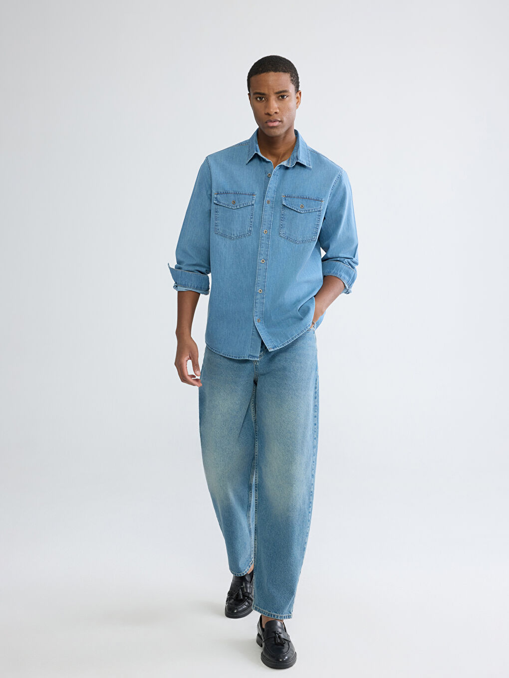 İndigo Balloon Fit Erkek Jean Pantolon