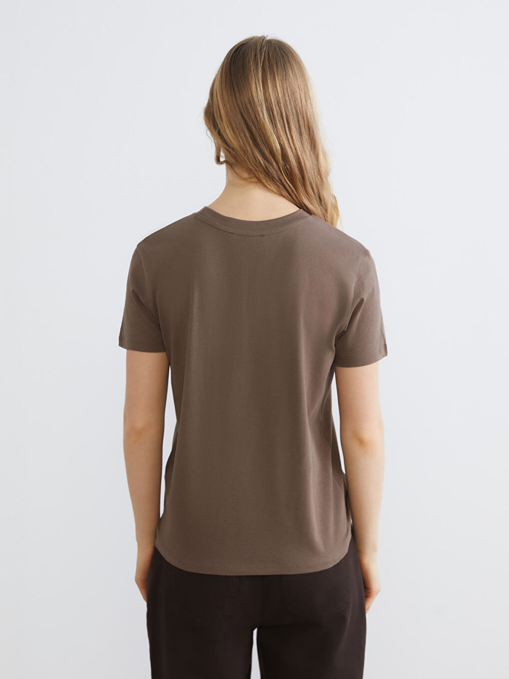 Crew Neck Printed Women's T-Shirt-3