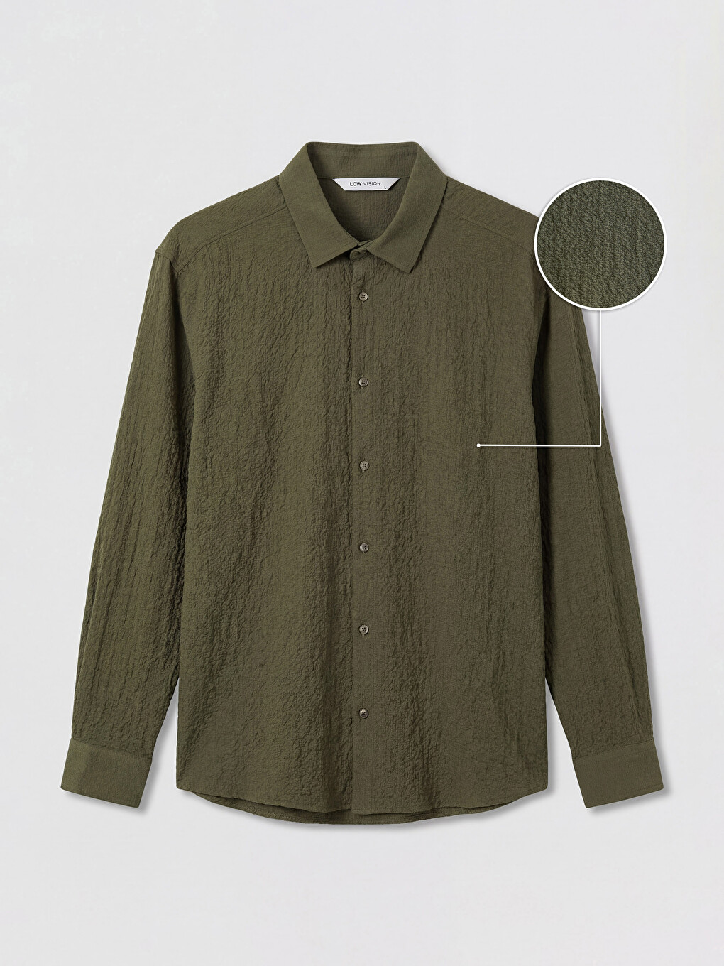 Regular Fit Crinkle Men's Shirt-2