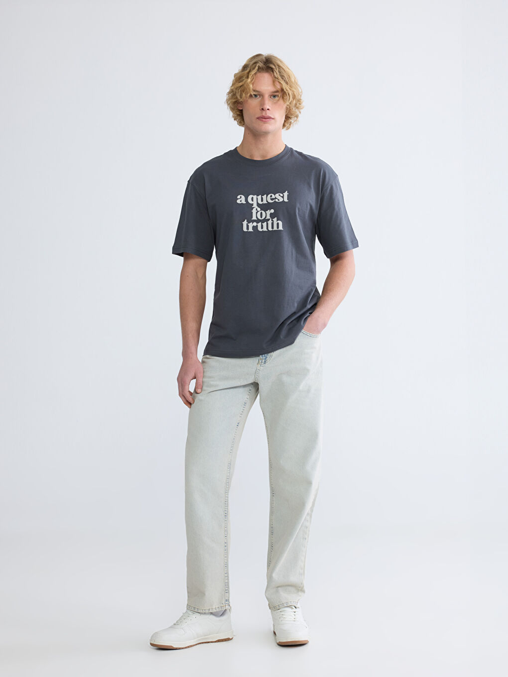 İndigo Baggy Fit Erkek Jean Pantolon