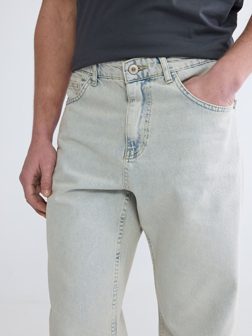 İndigo Baggy Fit Erkek Jean Pantolon-2