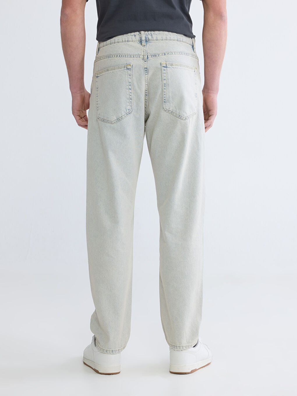 İndigo Baggy Fit Erkek Jean Pantolon-3