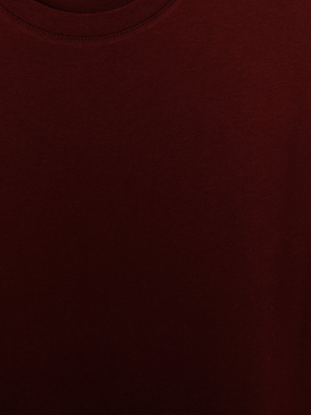 Bordo Slim Fit %100 Pamuk Basic Tişört-2