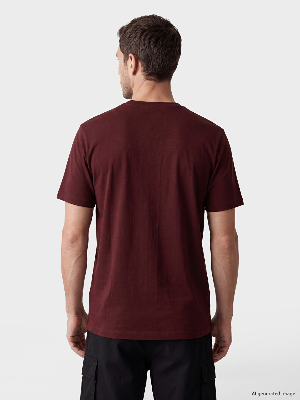 Slim Fit 100% Cotton Basic T-shirt-2