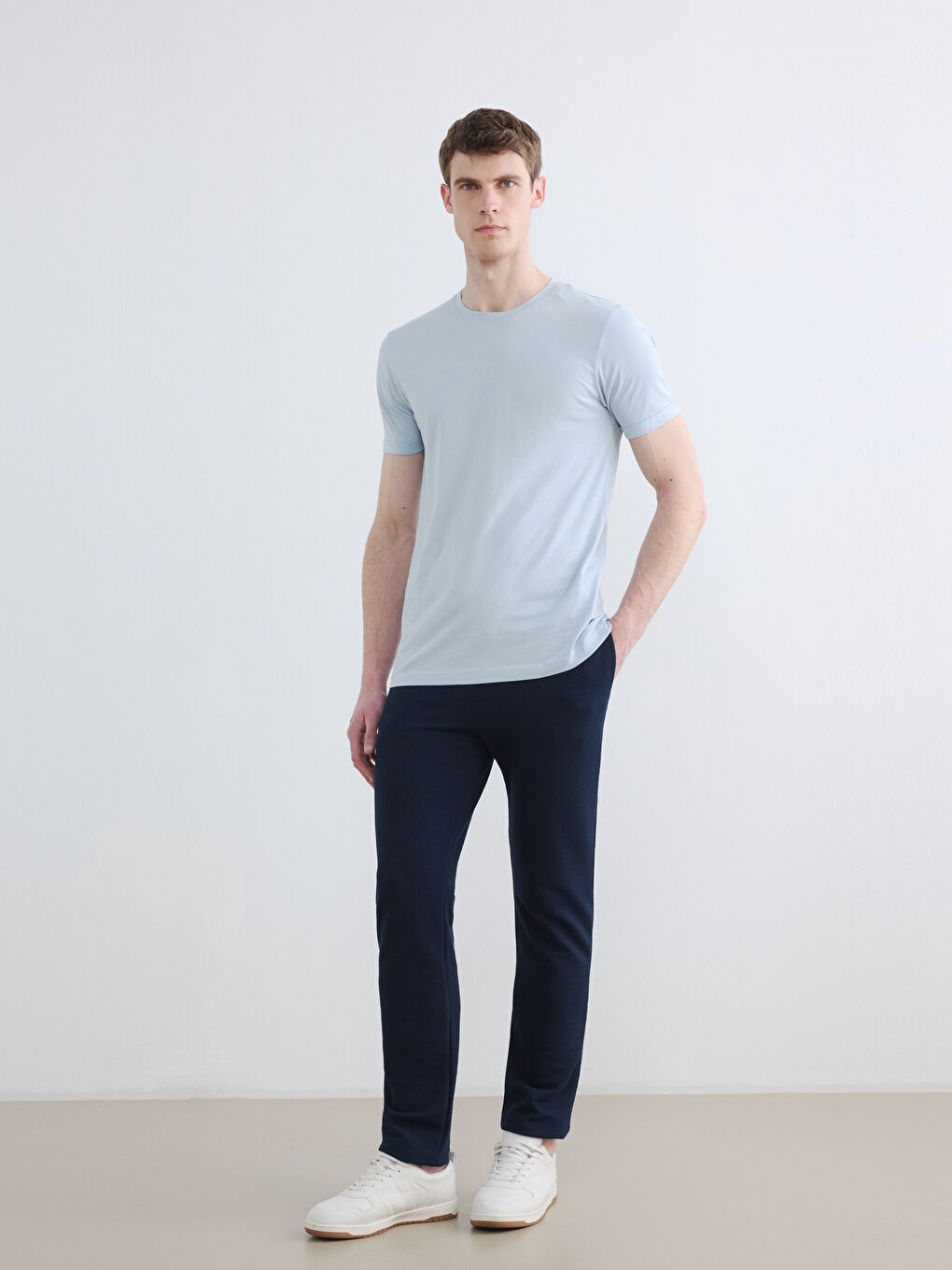 Mavi Slim Fit %100 Pamuk Basic Tişört-1