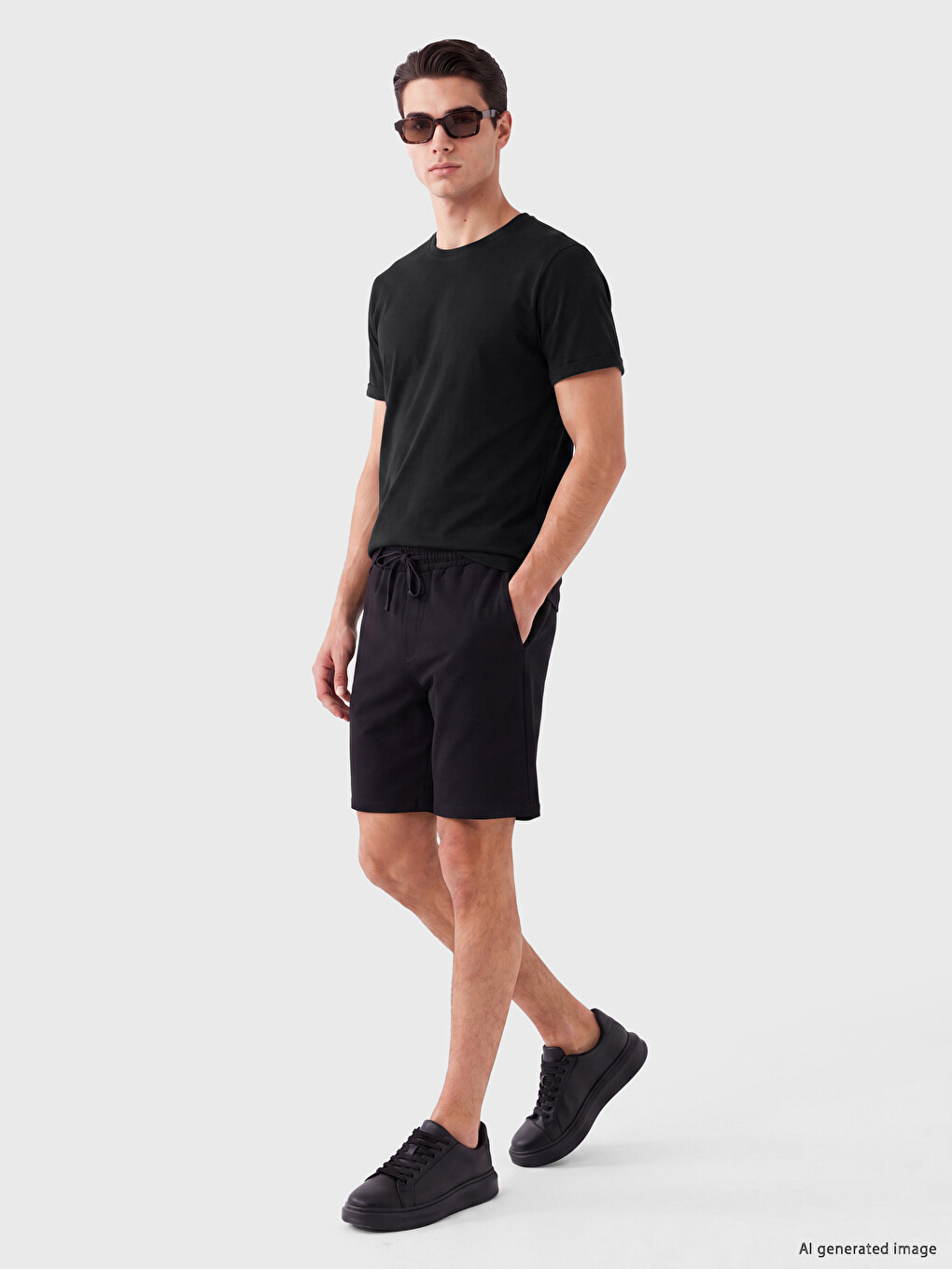 Slim Fit 100% Cotton Basic T-shirt-1