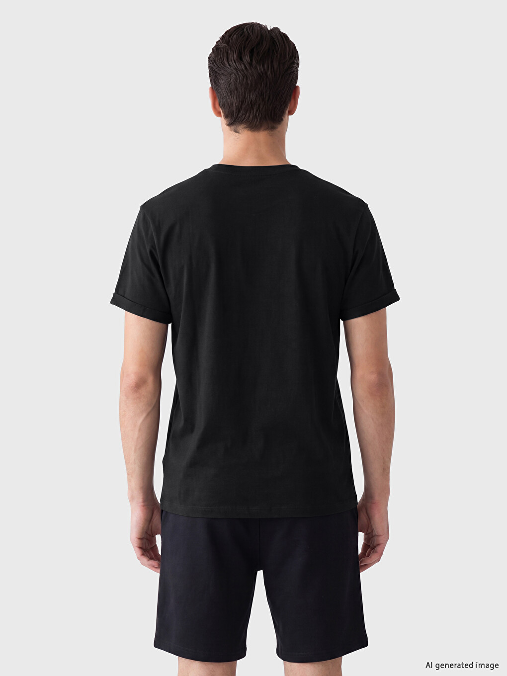 Slim Fit 100% Cotton Basic T-shirt-2