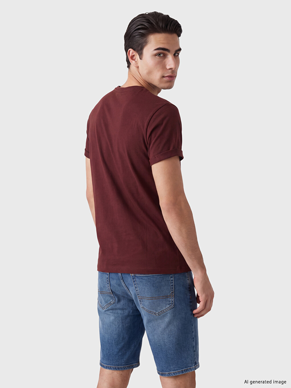 Man Bordeaux T-shirt-2