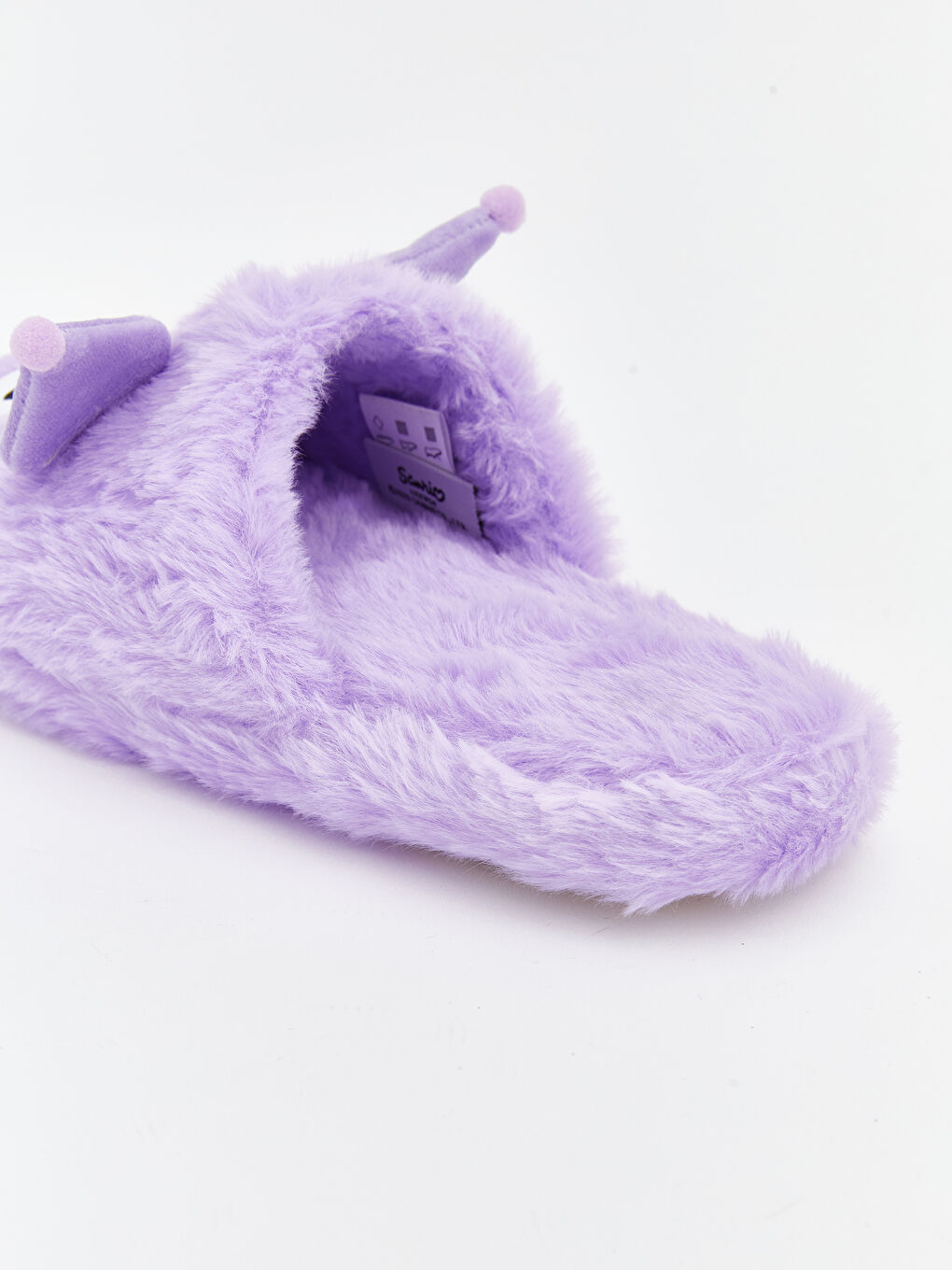 Kuromi Print Plush Women's Slippers-4