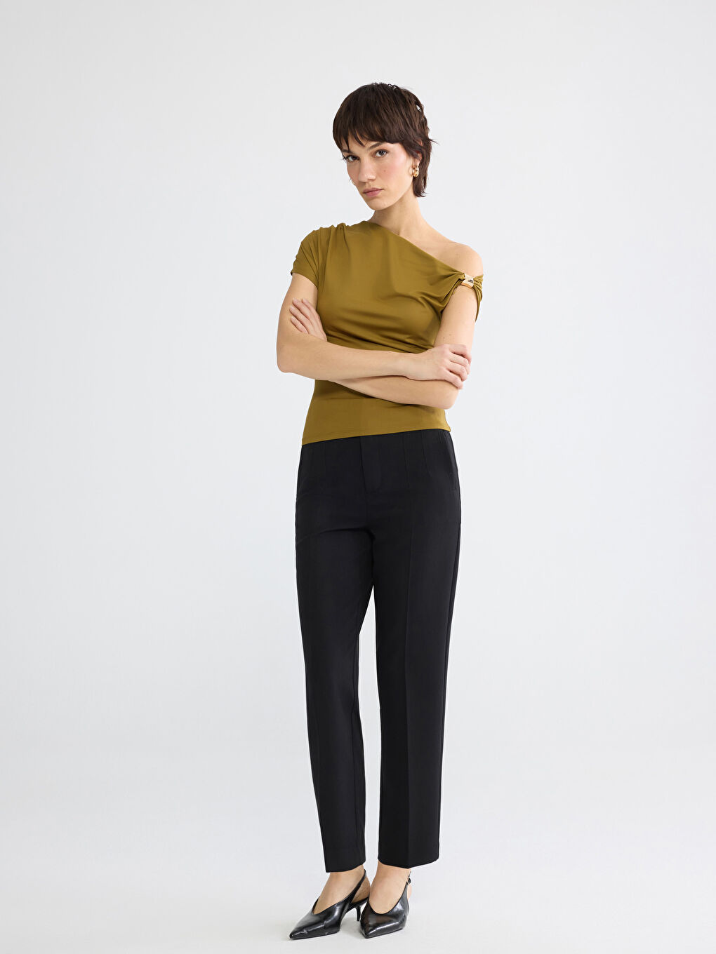 بلوزة أخضر امرأة-1