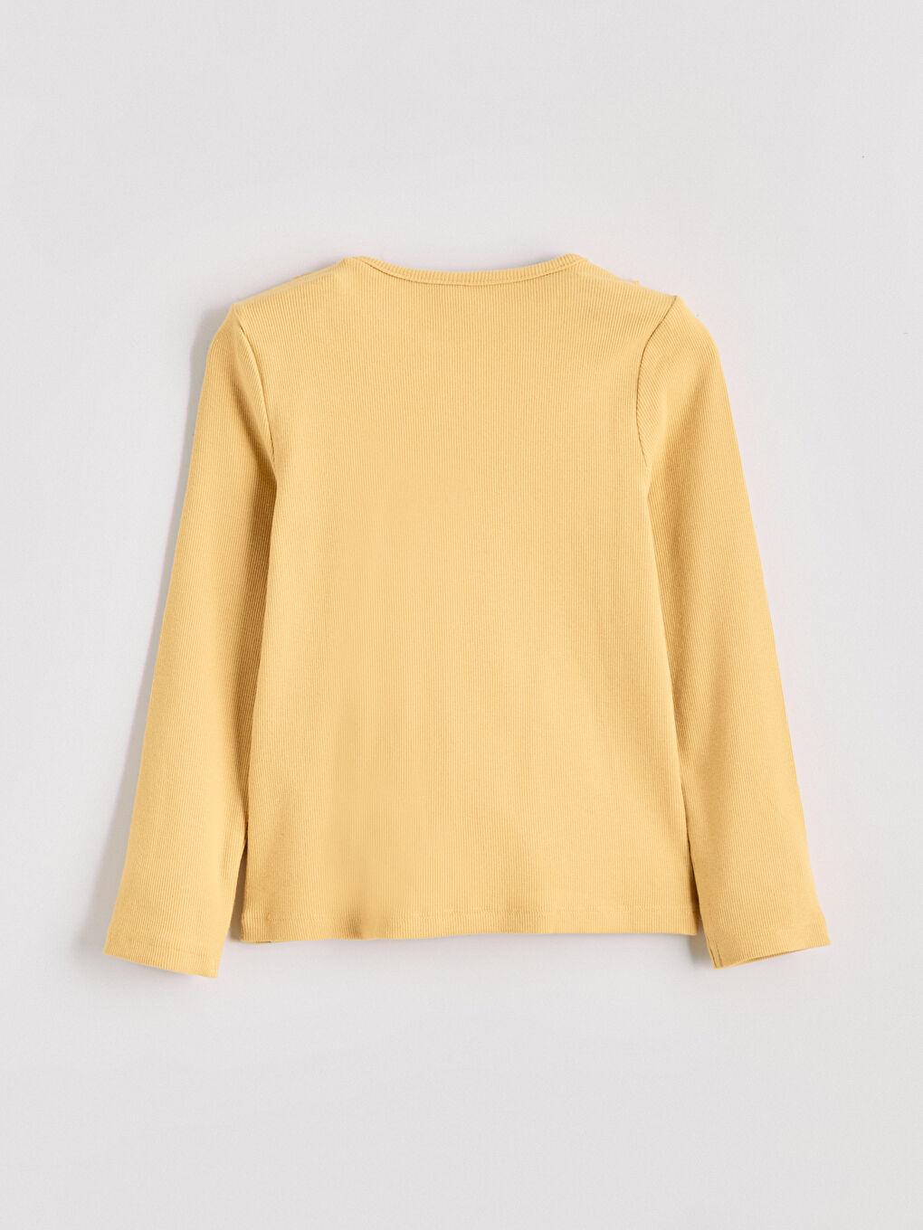 Crew Neck Basic Long Sleeve Girl's T-Shirt With 2-3