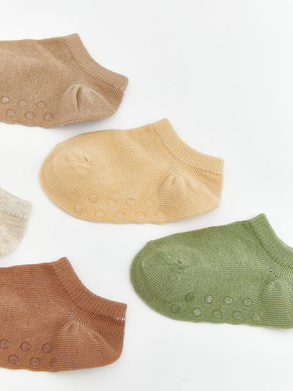 Kahverengi Erkek Çocuk Patik Çorap 5'li-2