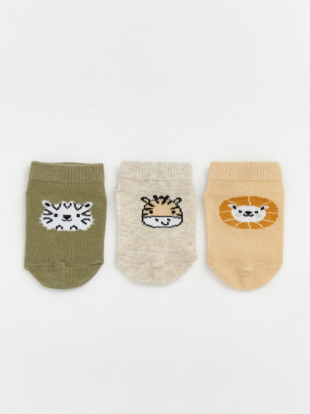 Yeşil Desenli Erkek Bebek Patik Çorap 5'li-2