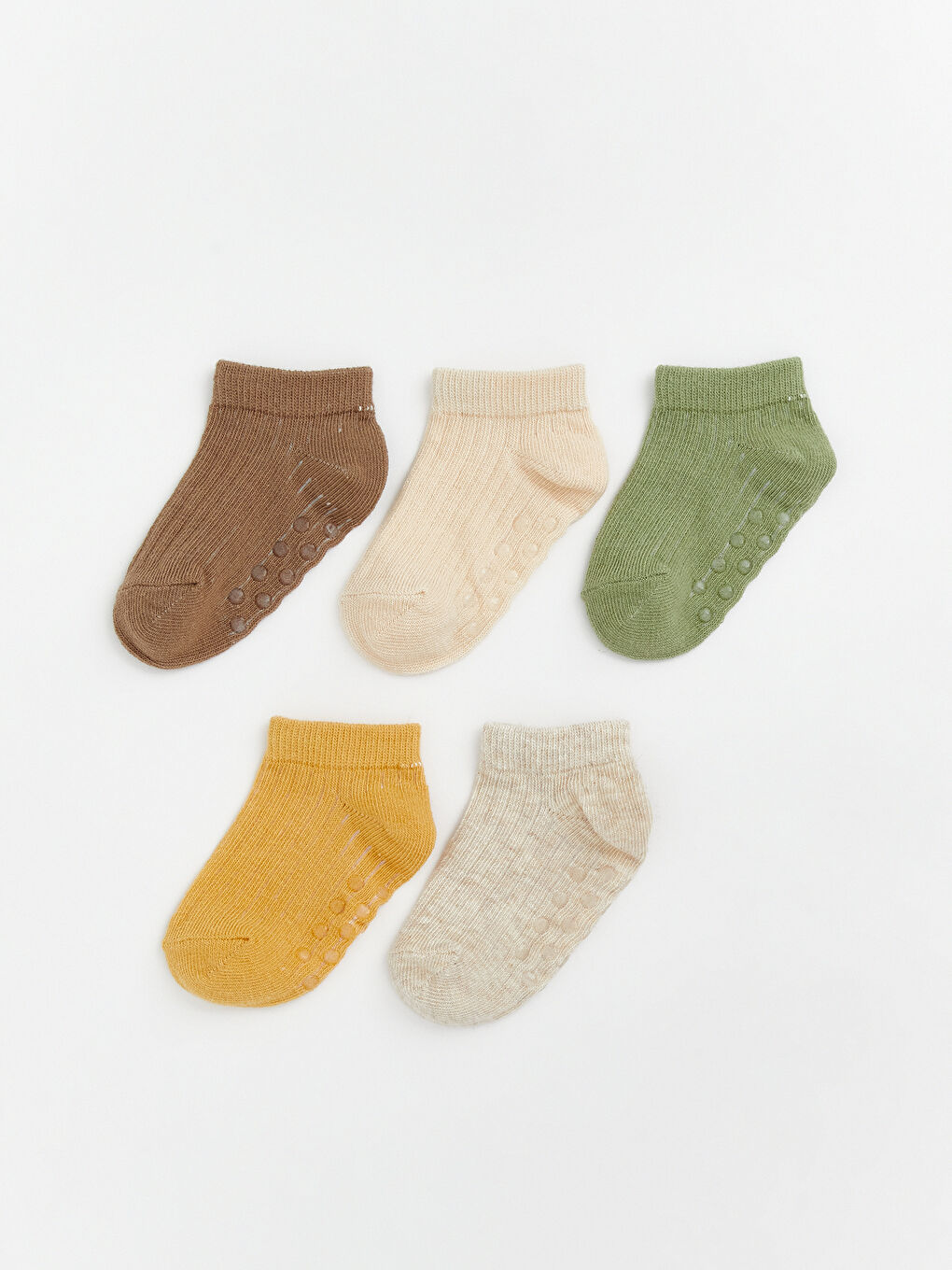 Kahverengi Erkek Bebek Patik Çorap 5'li