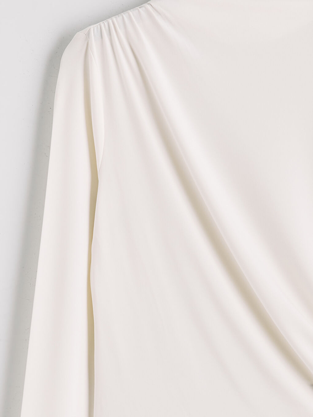 High-Neck Ruched Blouse-5