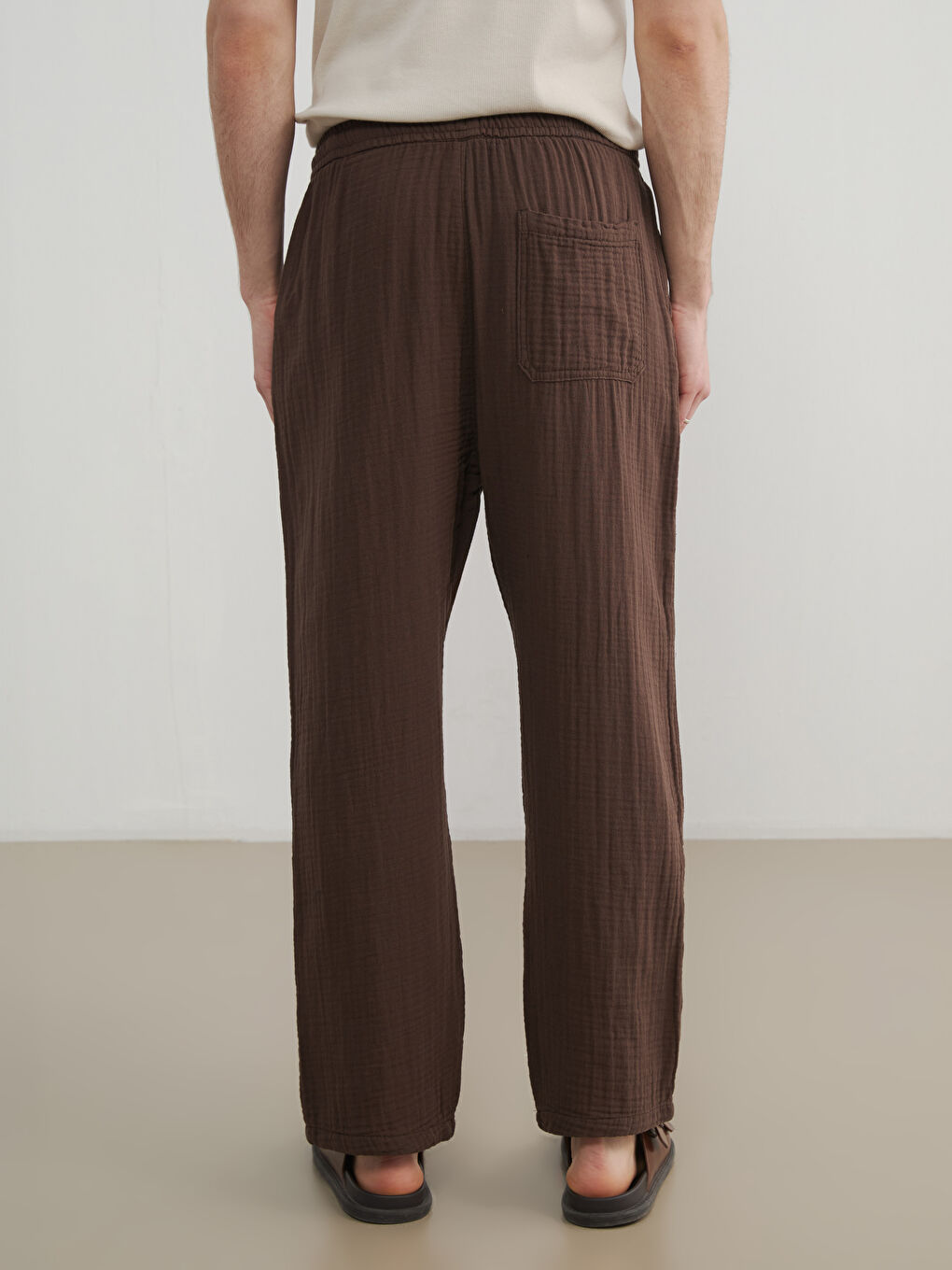 Мужские брюки из муслина свободного кроя-3