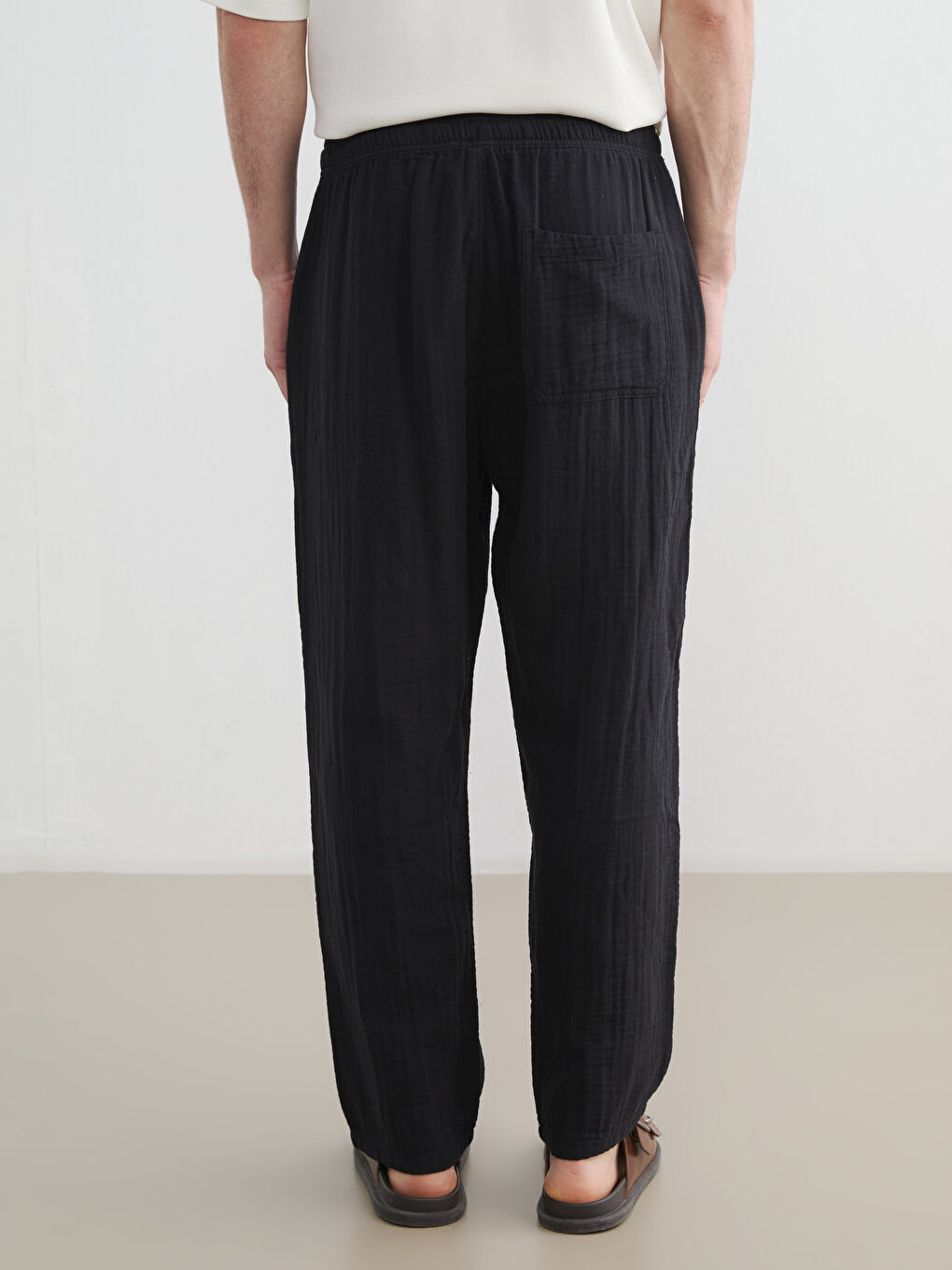 Мужские брюки из муслина свободного кроя-3