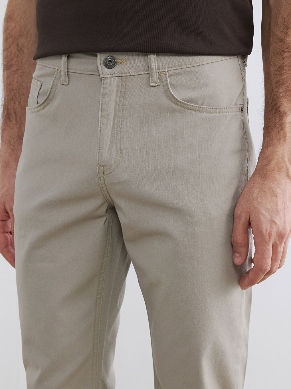 بنطلون تشينو رجالي جاباردين بقصة ضيقة-2