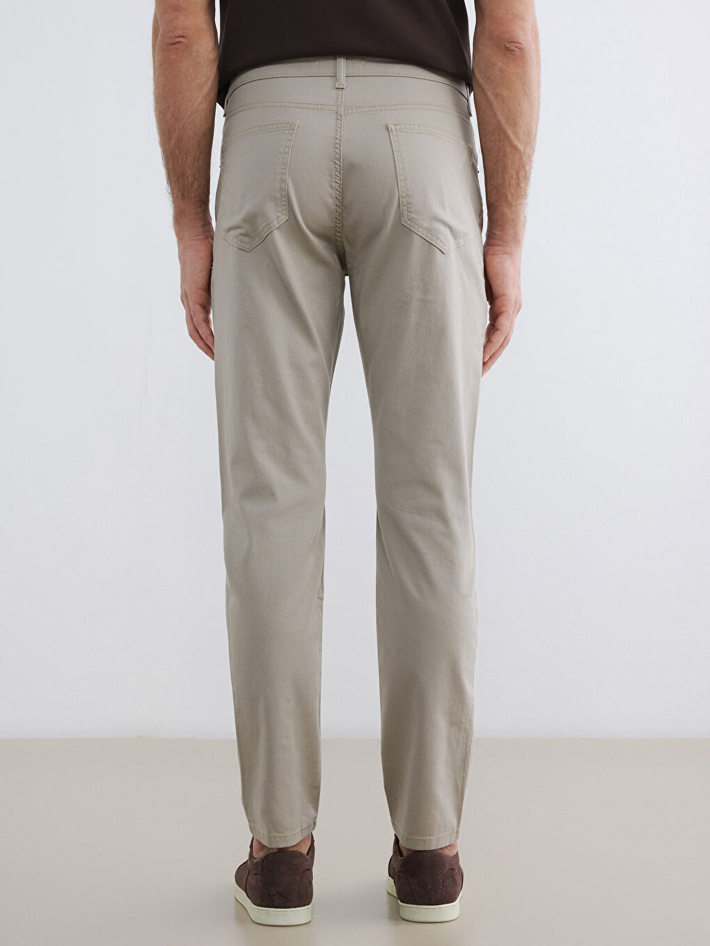 بنطلون تشينو رجالي جاباردين بقصة ضيقة-3