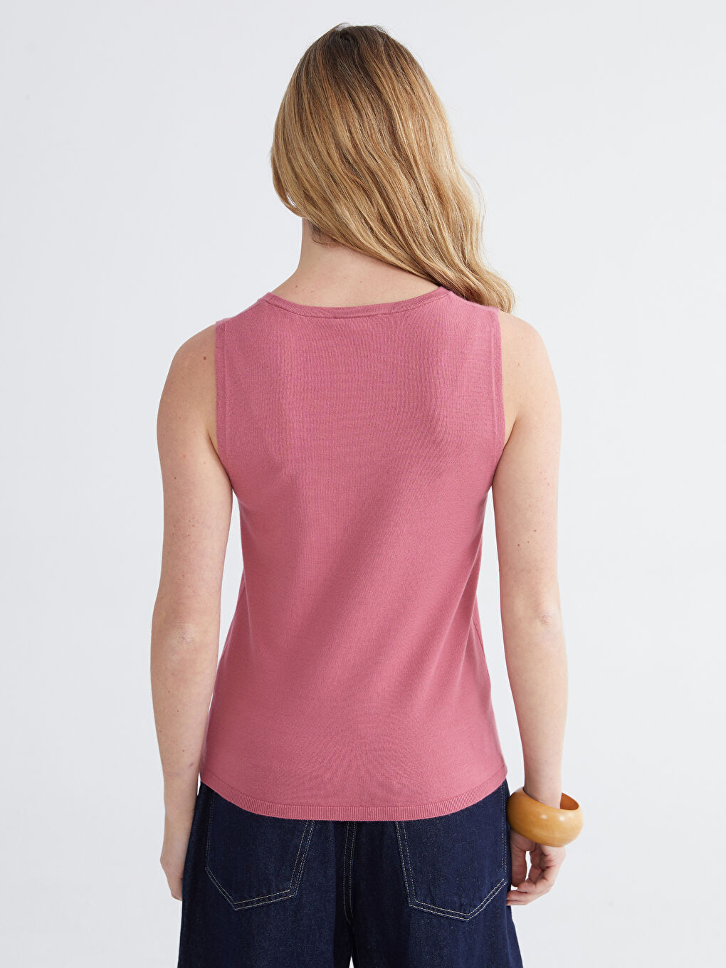 Женщины Розовый Майка-3
