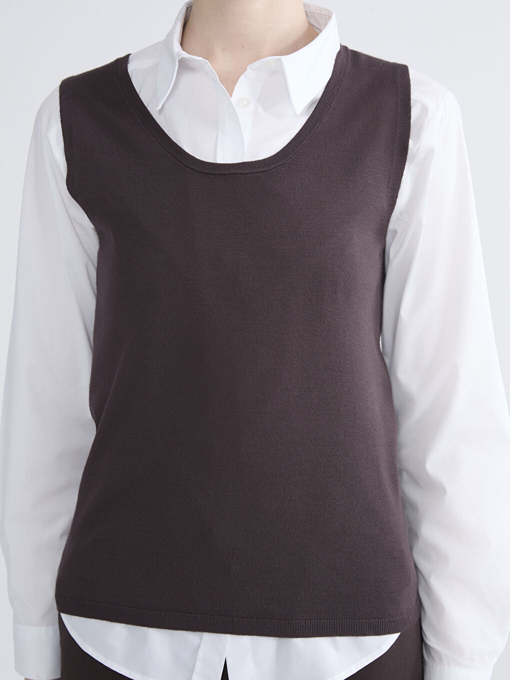 Женщины Коричневый Майка-2