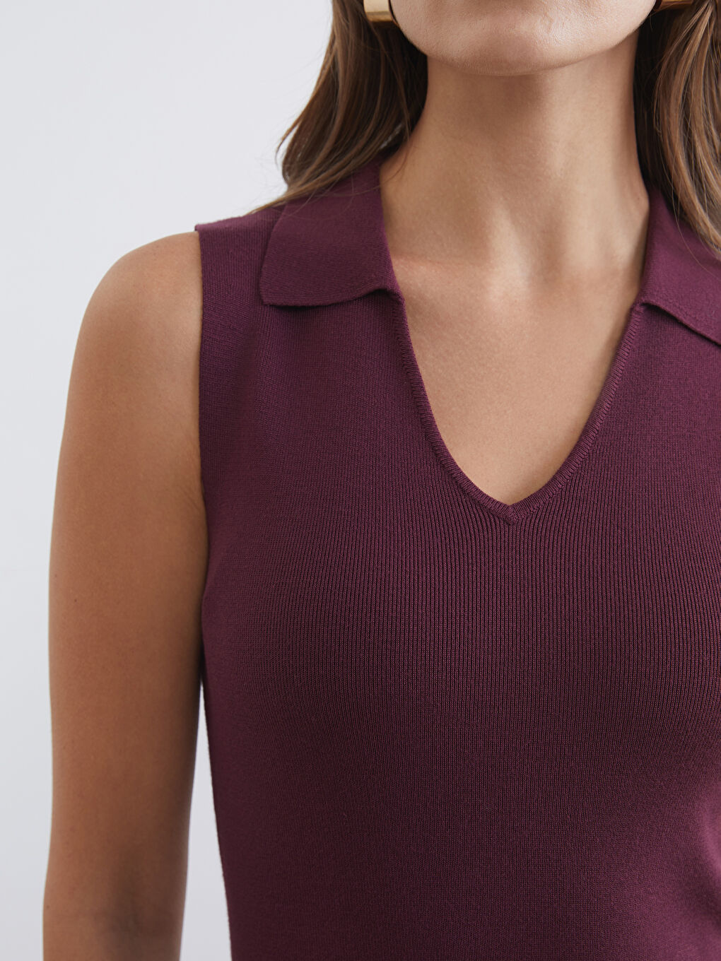 Polo Collar Knit Dress-2