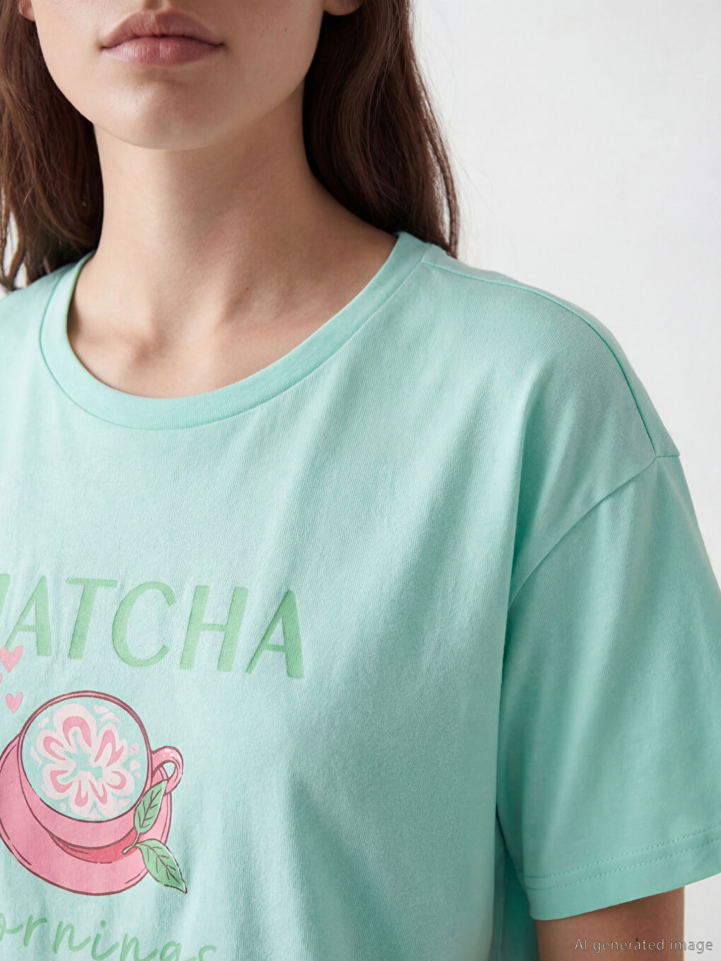 Woman TURQUOISE Shortie Pyjama Set-2