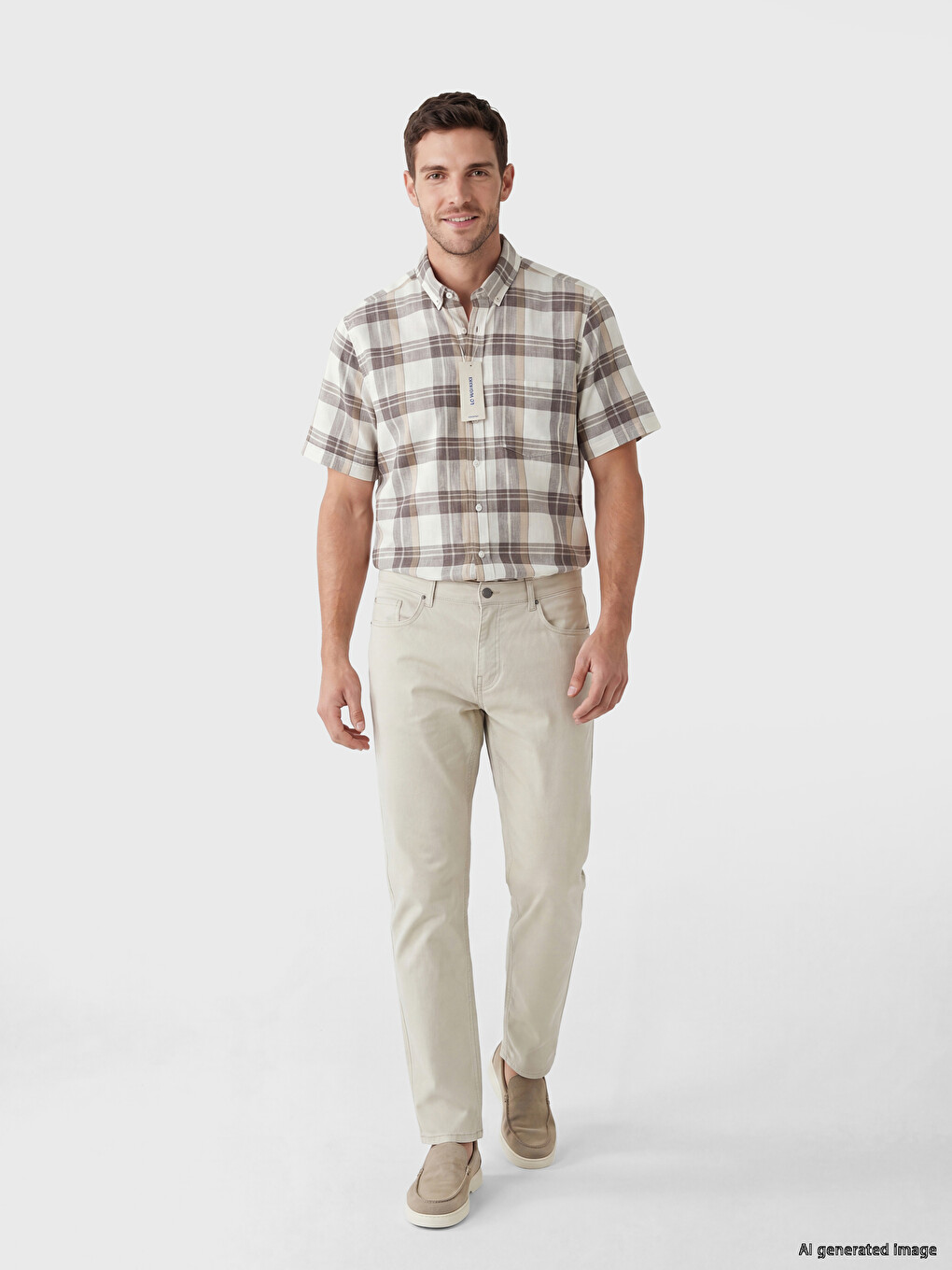 Regular Fit Gabardine Men's Chino Trousers