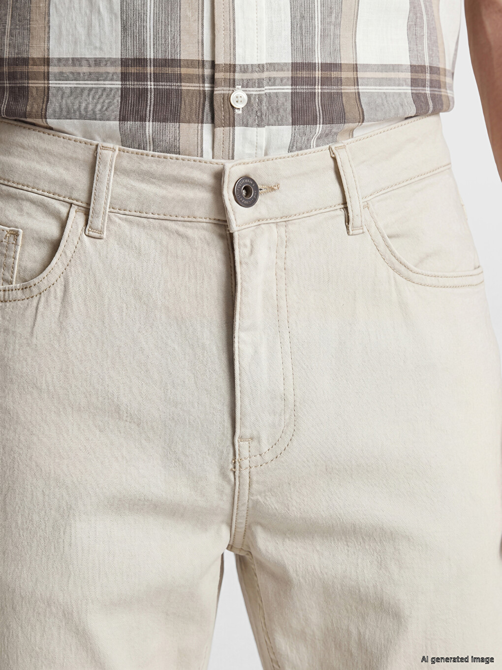 Regular Fit Gabardine Men's Chino Trousers-2